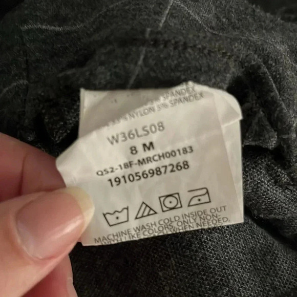 Imperfect straight leg pants size 8M pockets belt loops Lee Riders gray grey - Picture 6 of 9